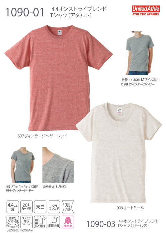 【United Athle】1090:4.4ozトライブレンドTシャツ詳細画像