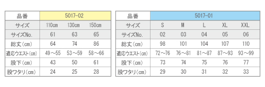 サイズ一覧